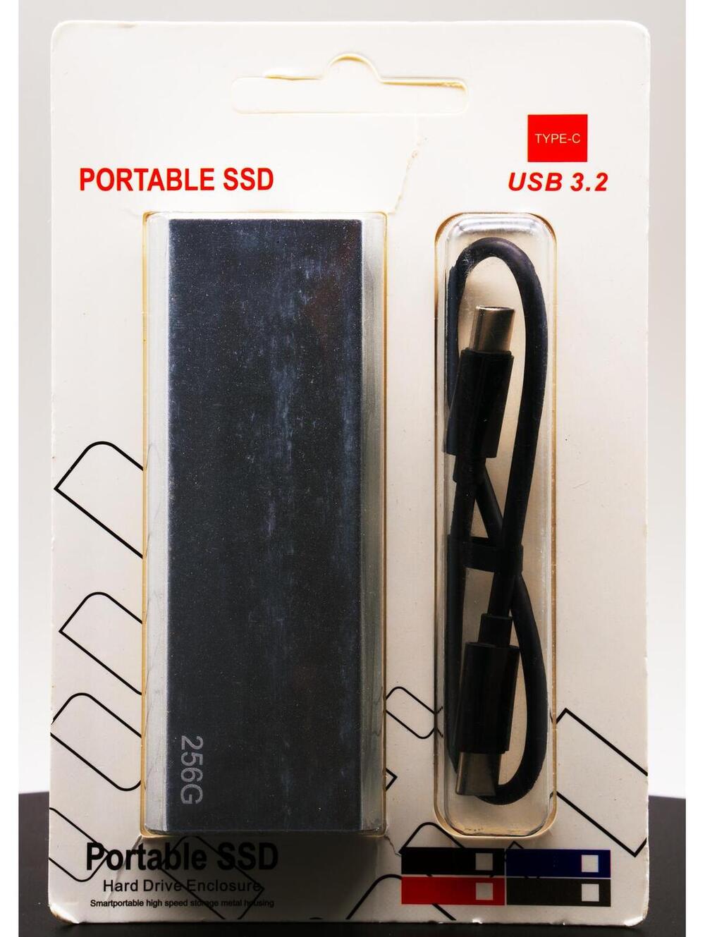 Portable M.2 NVMe/NGFF SSD External Hard Drive 256GB